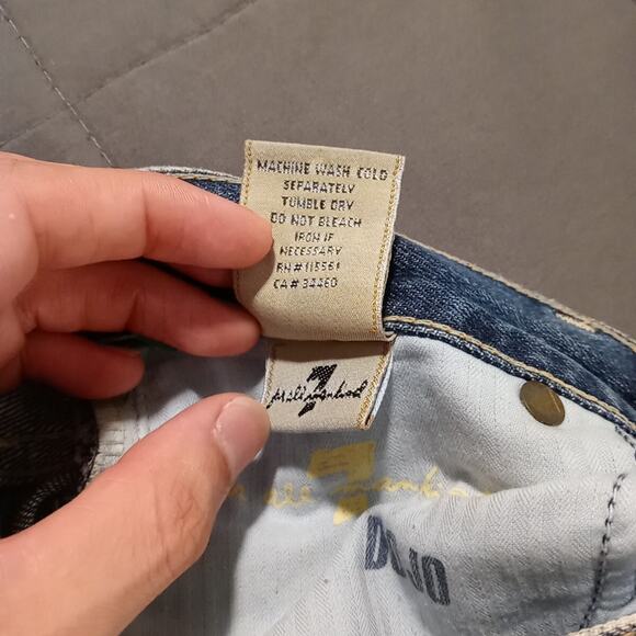 7 for All Mankind DOJO Capri Beyond Baggy Jhorts Shorts Women 25 30x13 Y2k 2000s - Picture 12 of 16